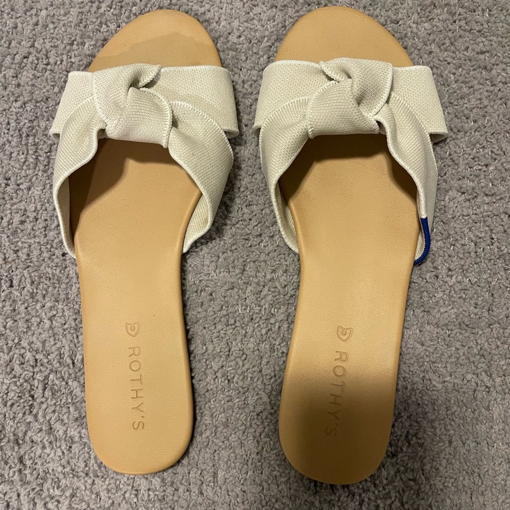 Rothy’s Knot Sandals, Color-Sand Dollar